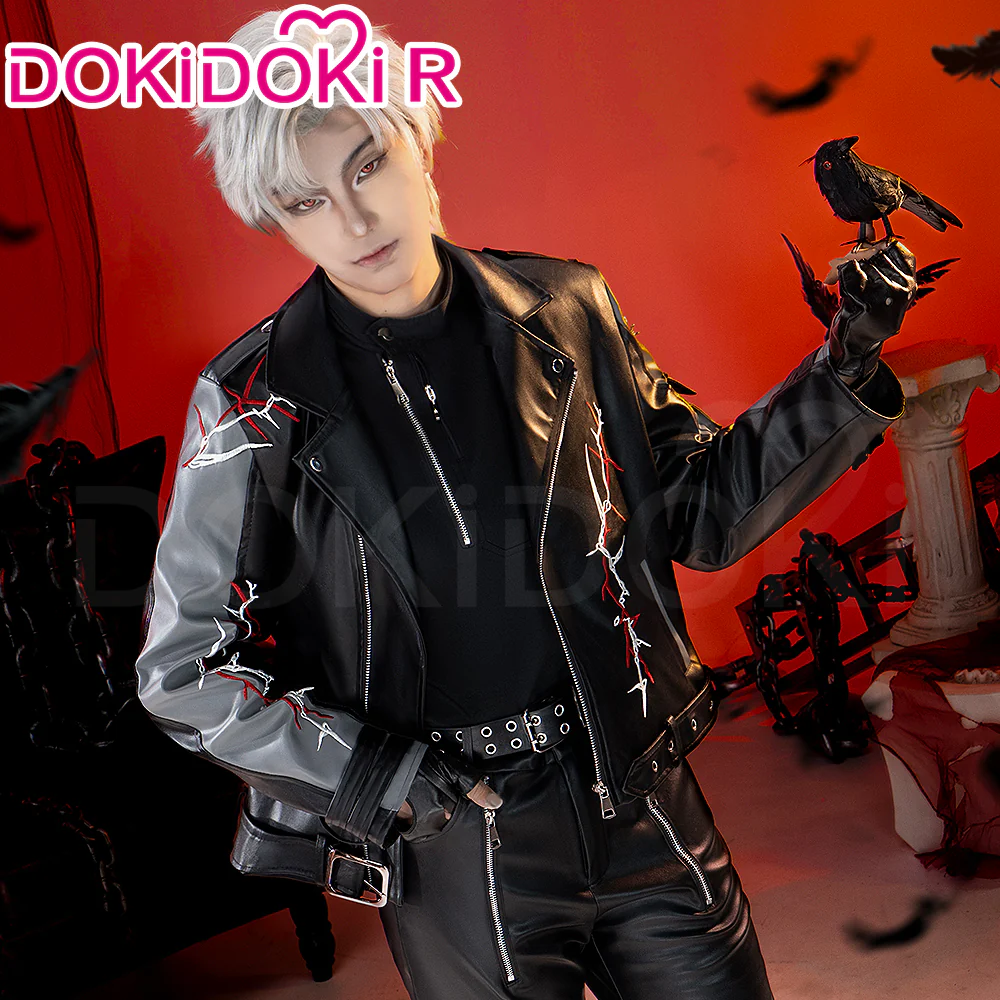 【In Stock】【Size S-2XL】DokiDoki-R Game Love and Deepspace Cosplay Sylus Leather Coat Costume Obsidian Judgment - Image 2