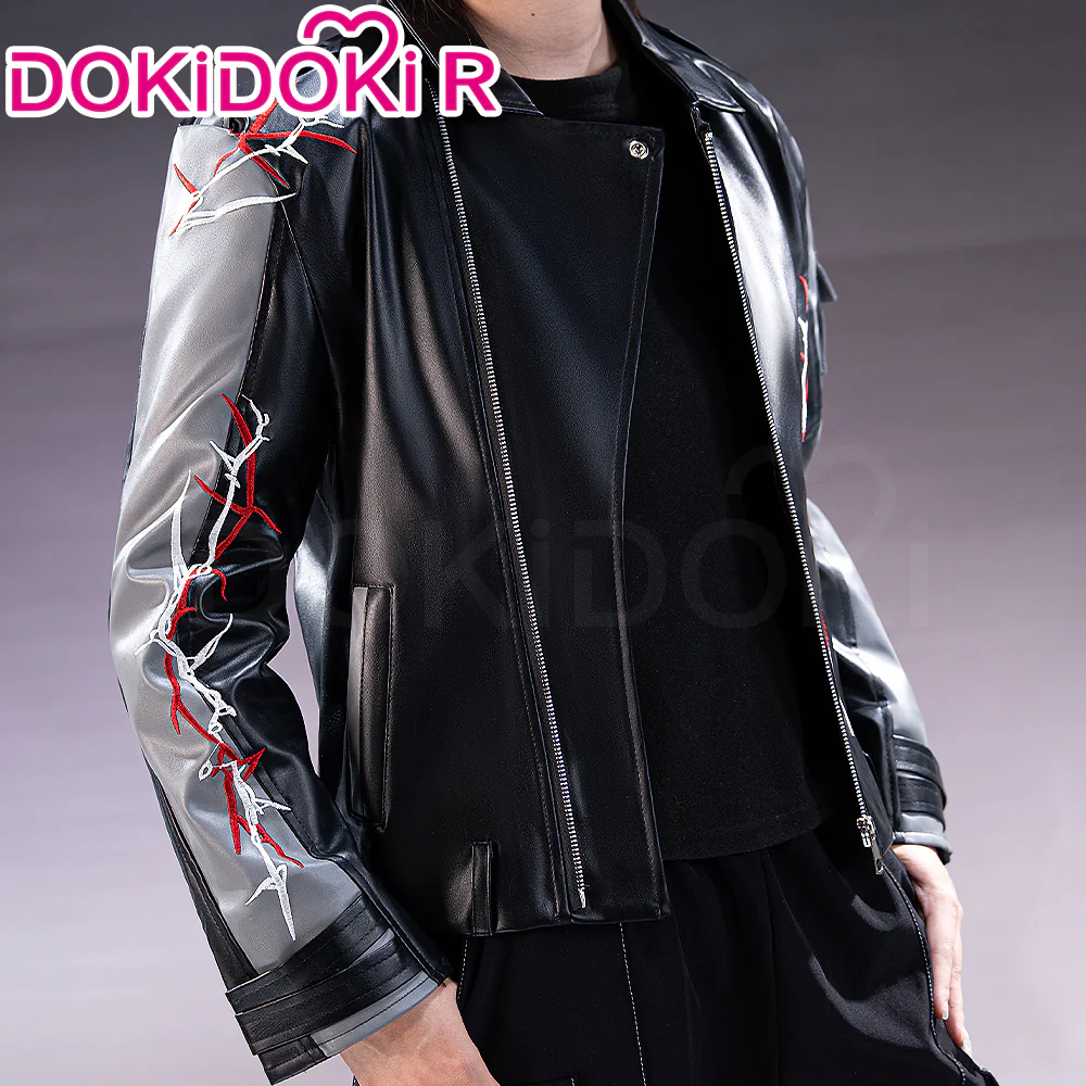 【In Stock】【Size S-2XL】DokiDoki-R Game Love and Deepspace Cosplay Sylus Leather Coat Costume Obsidian Judgment - Image 6