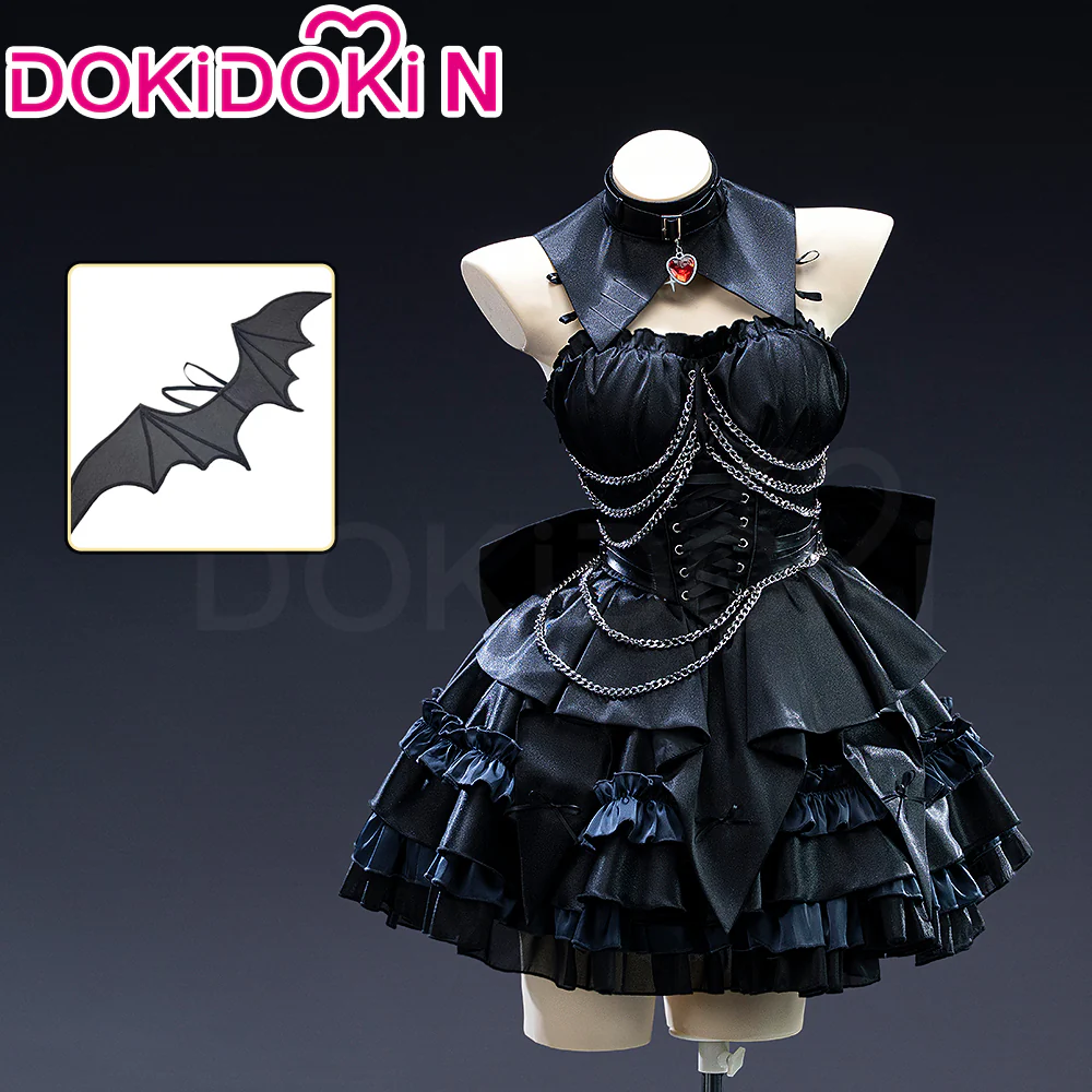 【Size S-2XL】DokiDoki-N Game NEEDY GIRL OVERDOSE Cosplay Ame Chan Costume Devil Suit Cute Dress Amechan