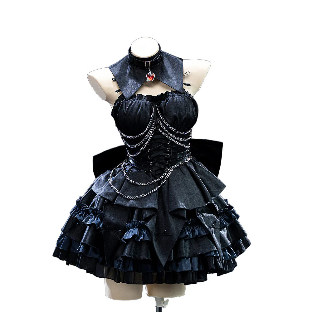 【Size S-2XL】DokiDoki-N Game NEEDY GIRL OVERDOSE Cosplay Ame Chan Costume Devil Suit Cute Dress Amechan - Image 6