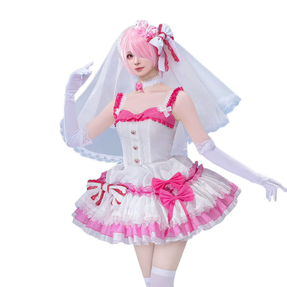 【In Stock】【Size S-2XL】DokiDoki-R Anime Cosplay Costume Light Blue / Pink / Purple Dress - Image 10