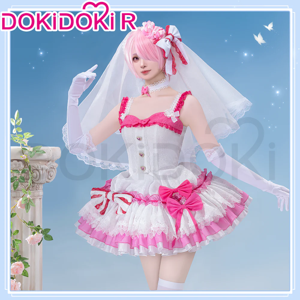 【In Stock】【Size S-2XL】DokiDoki-R Anime Cosplay Costume Light Blue / Pink / Purple Dress - Image 4