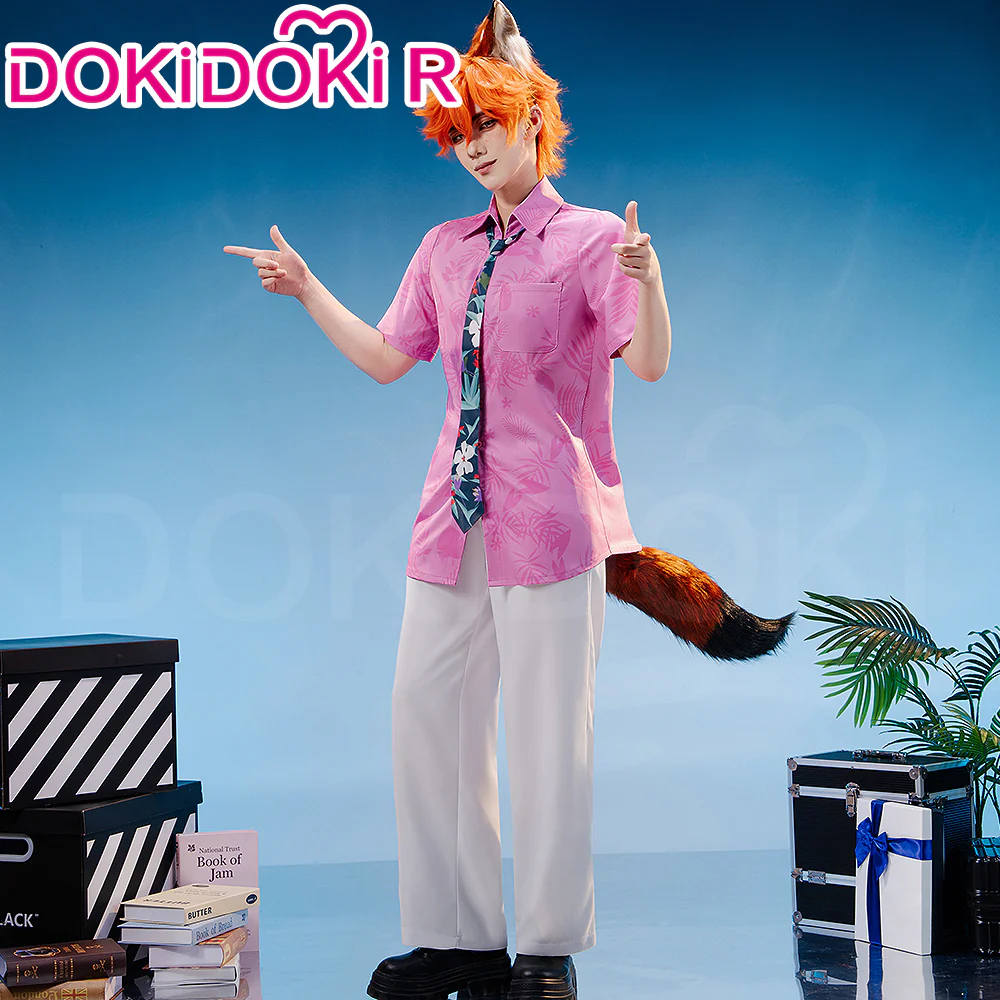 【Ready For Ship】【Size XS-3XL】DokiDoki-R Anime Cosplay Fox Costume Pink Shirt - Image 2