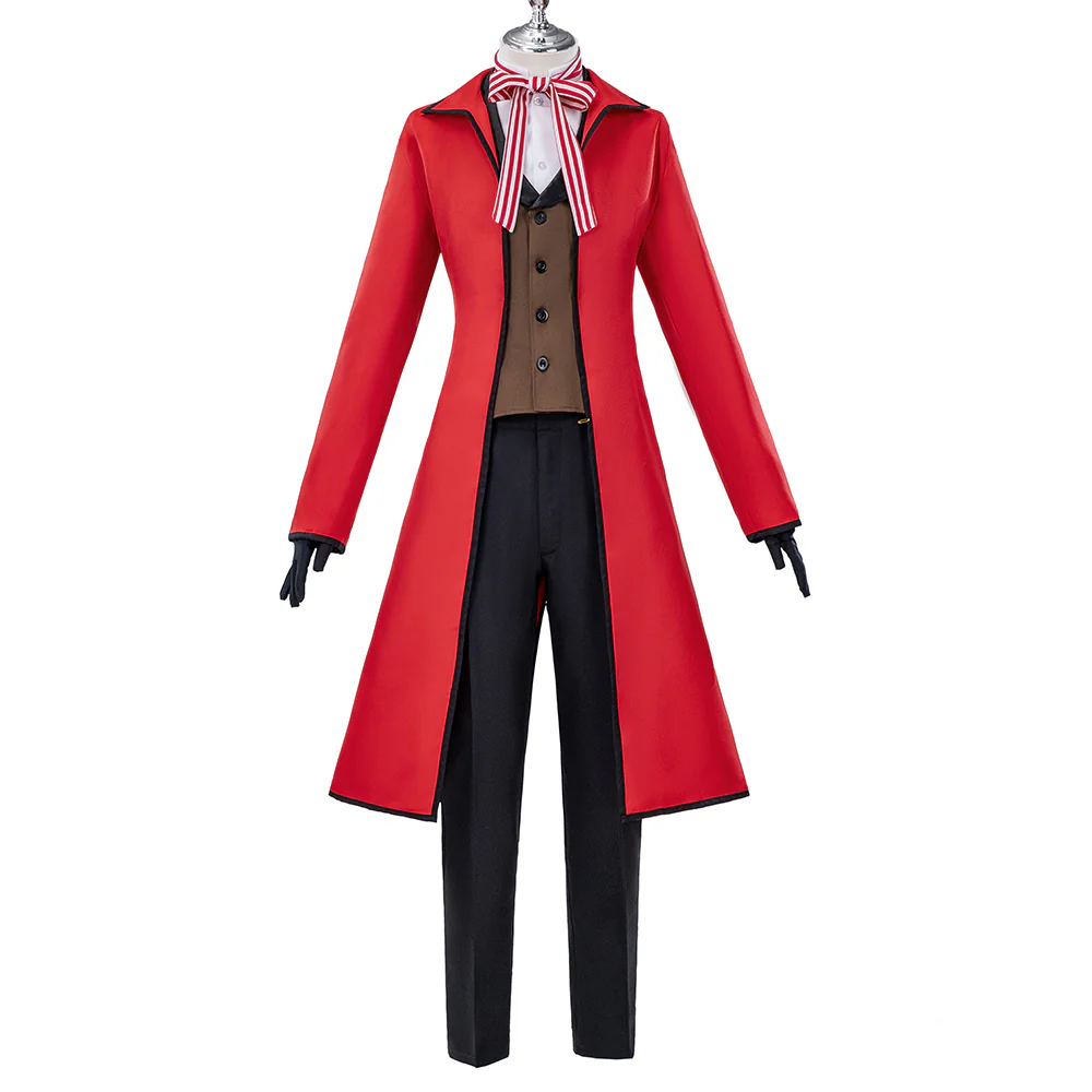 【Size S-3XL】DokiDoki-N Anime Black Butler Cosplay Grell Sutcliff Costume Kuroshitsuji - Image 5