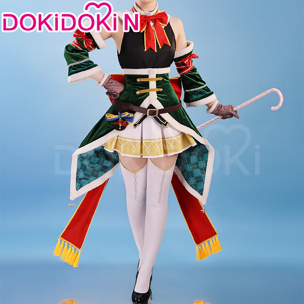 【Size S-3XL】DokiDoki-N Anime Cosplay Costume Christmas Red Green Black Cute Dress - Image 7