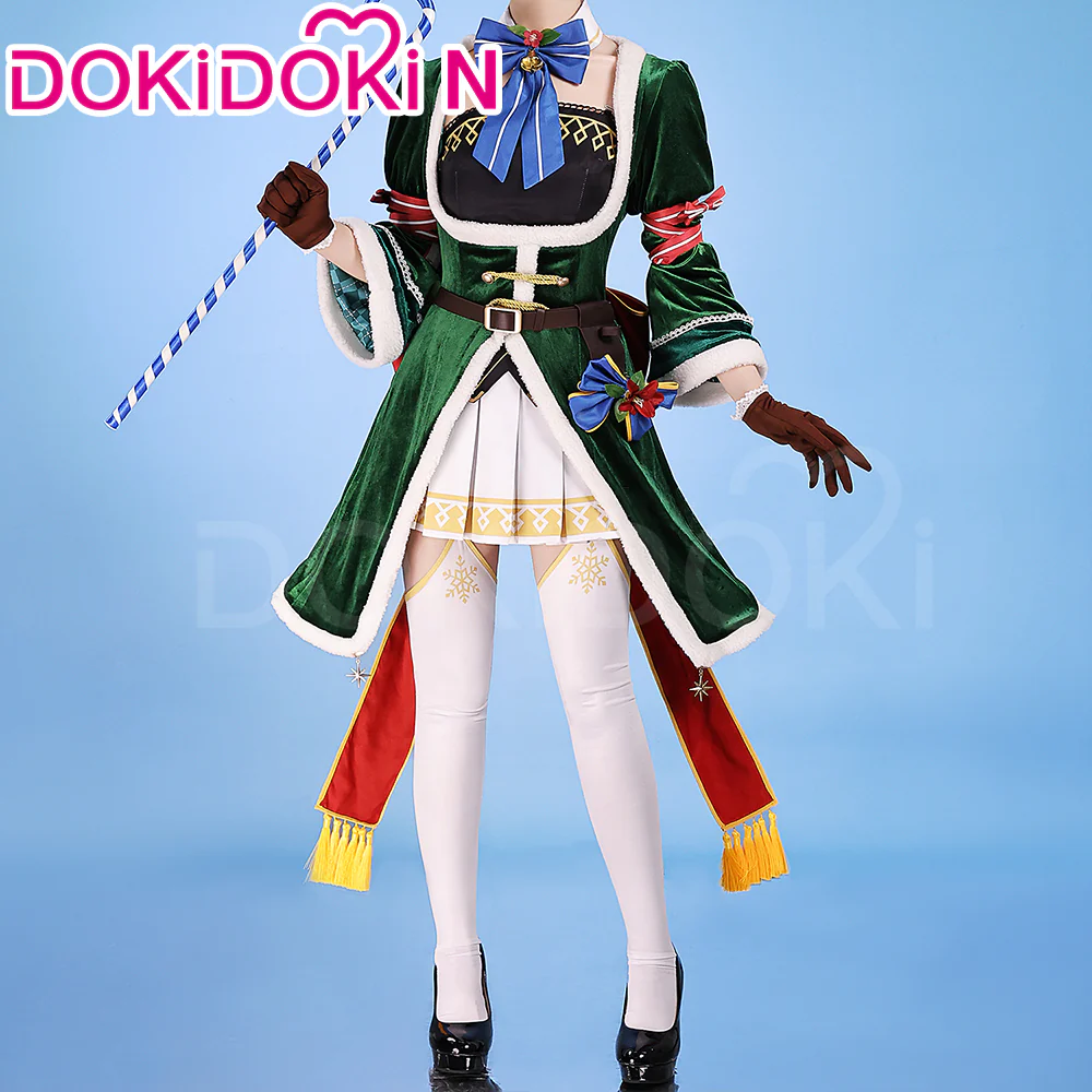 【Size S-3XL】DokiDoki-N Anime Cosplay Costume Christmas Red Green Black Cute Dress - Image 9