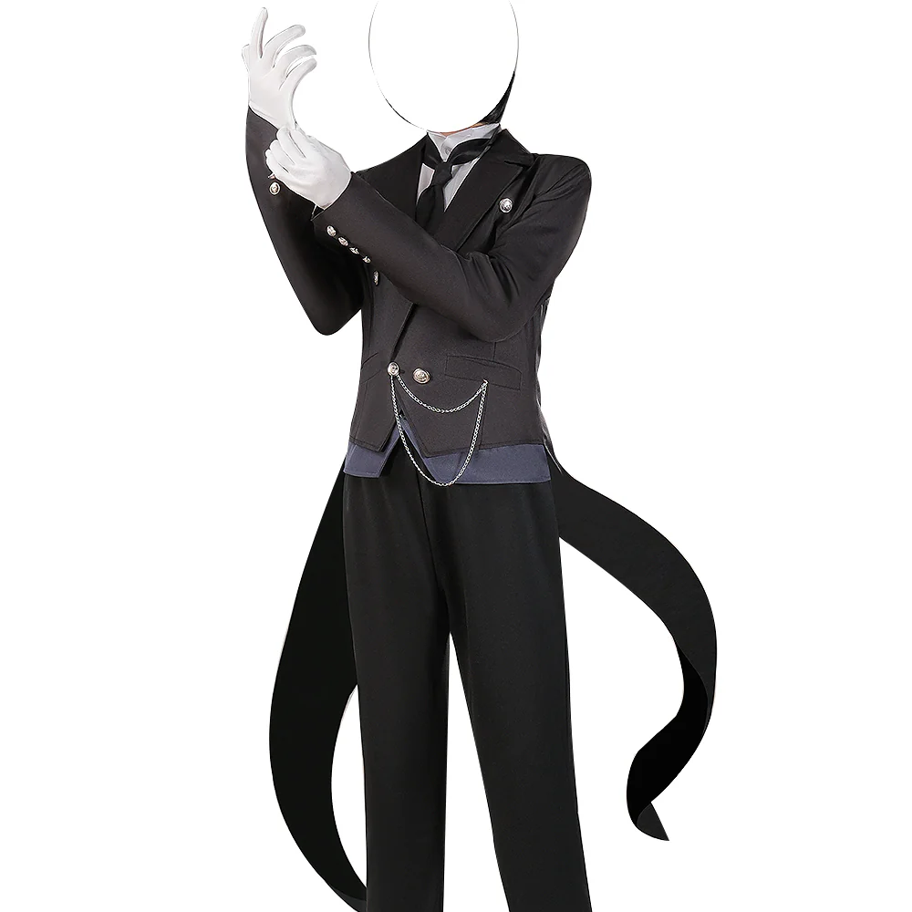 【Partially Ready For Ship】【Size S-3XL】DokiDoki-R Anime Black Butler Cosplay Sebastian Costume - Image 5