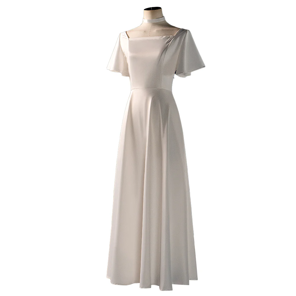 【Ready For Ship】【Size S-3XL】【Last Batch】DokiDoki-R Anime Cosplay Friierern Costume White Dress Party Gown - Image 5