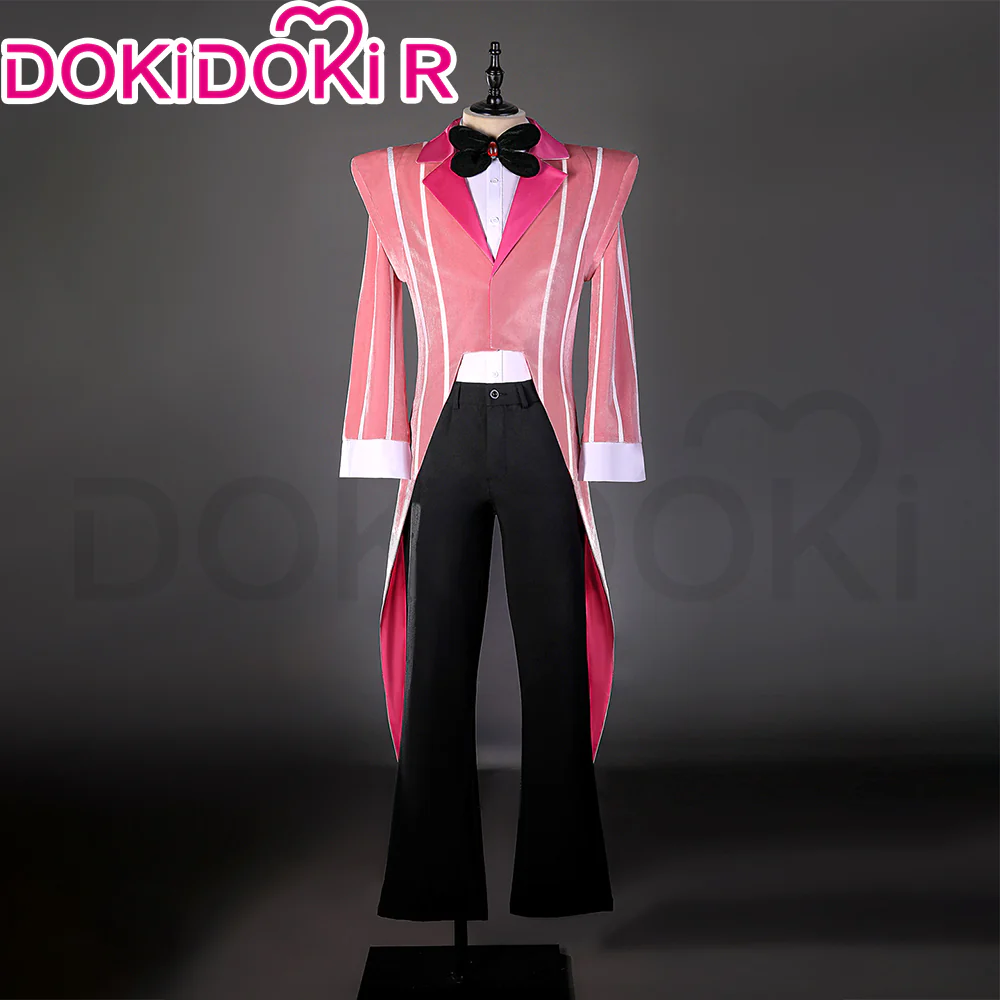【Size S-3XL】DokiDoki-R Anime Hell Hotel Cosplay Costume Demon Velvet Pink Suit 2nd Season