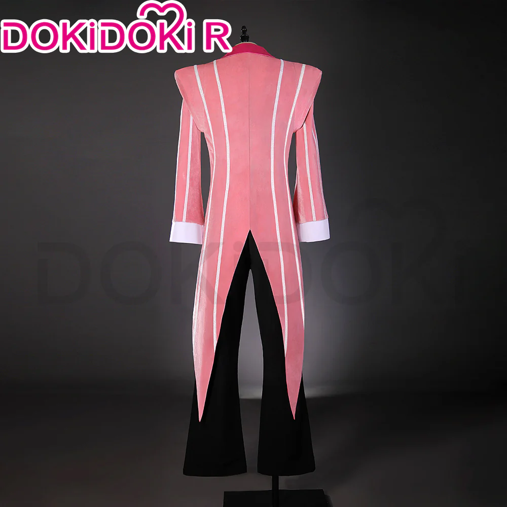 【Size S-3XL】DokiDoki-R Anime Hell Hotel Cosplay Costume Demon Velvet Pink Suit 2nd Season - Image 3