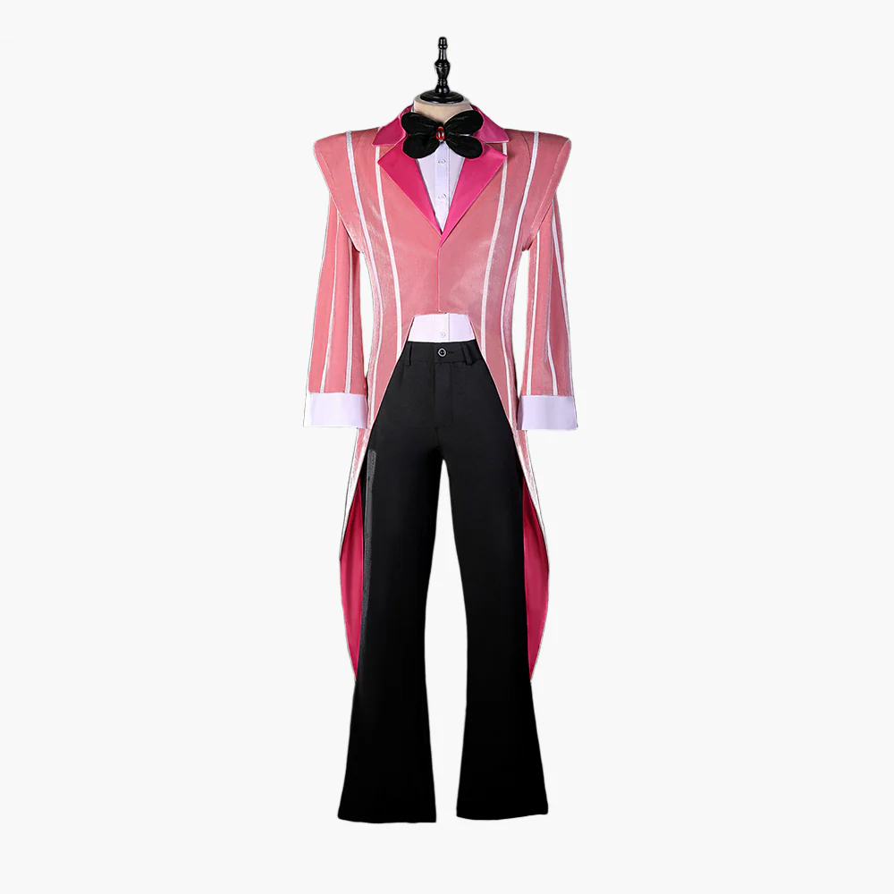 【Size S-3XL】DokiDoki-R Anime Hell Hotel Cosplay Costume Demon Velvet Pink Suit 2nd Season - Image 7