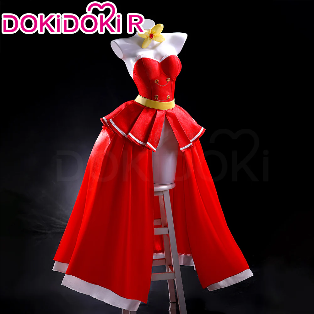 【Size S-3XL】DokiDoki-R Anime Hell Hotel Cosplay Costume Red Dress Party Outfit