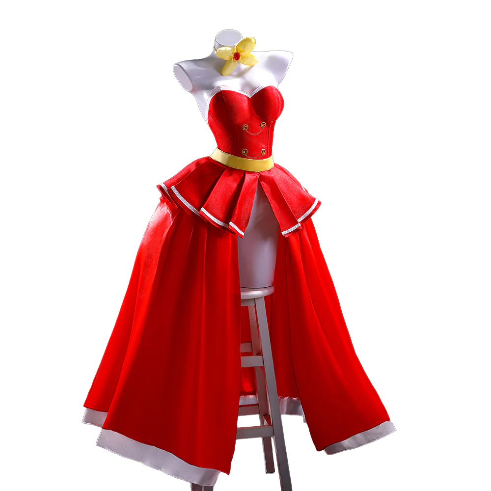 【Size S-3XL】DokiDoki-R Anime Hell Hotel Cosplay Costume Red Dress Party Outfit - Image 6