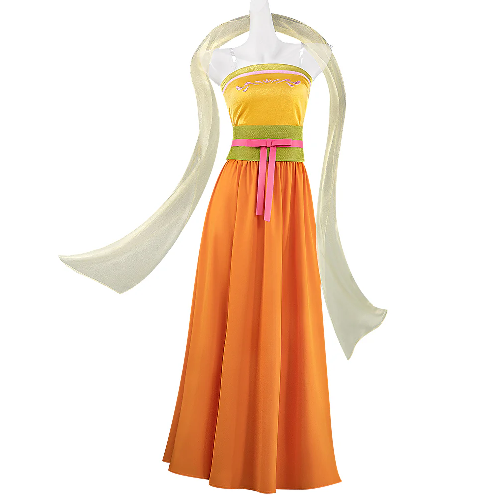 【 Ready For Ship】【Size S-3XL】【Last Batch】DokiDoki-R Anime The Apothecary Diaries Cosplay Maomao Costume Yellow Dress Mao Mao Verdigris House - Image 5