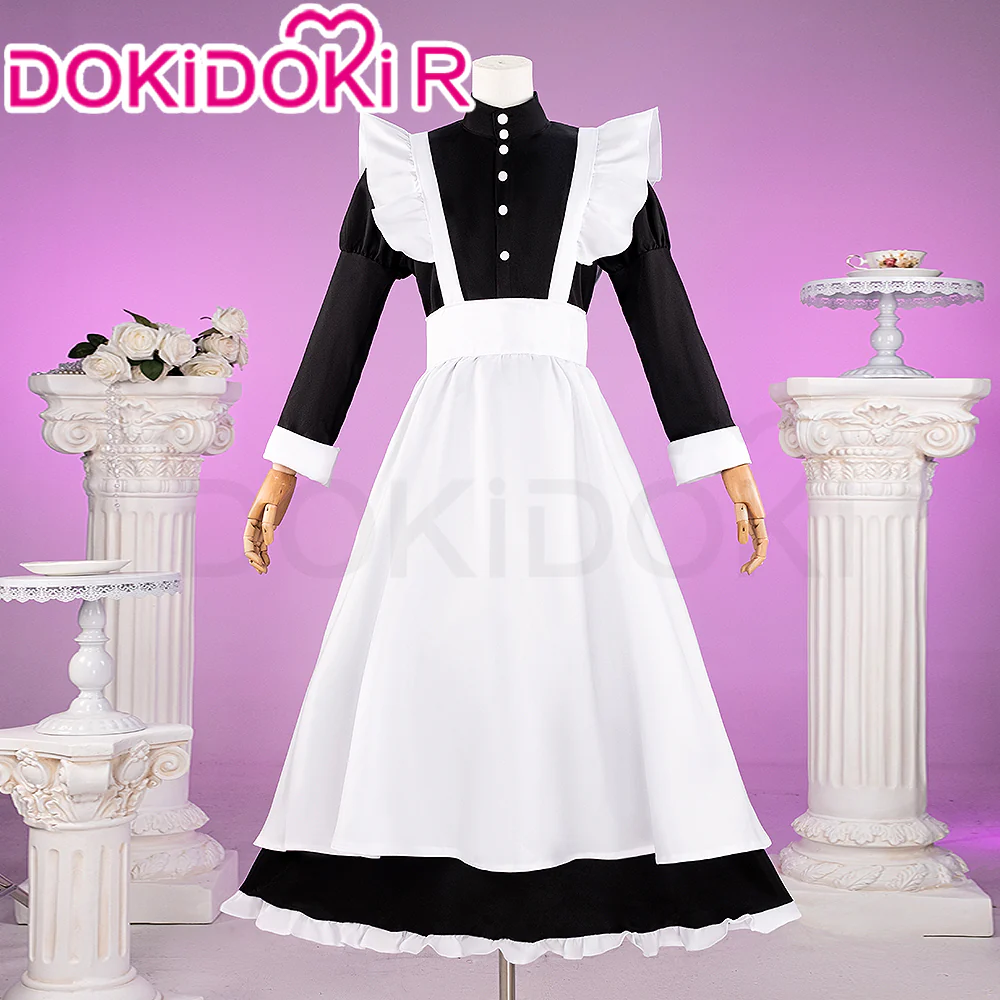 【IN STOCK】【Size S-3XL】DokiDoki-R Butler / Maid Male FemaleCostume Black White Apron