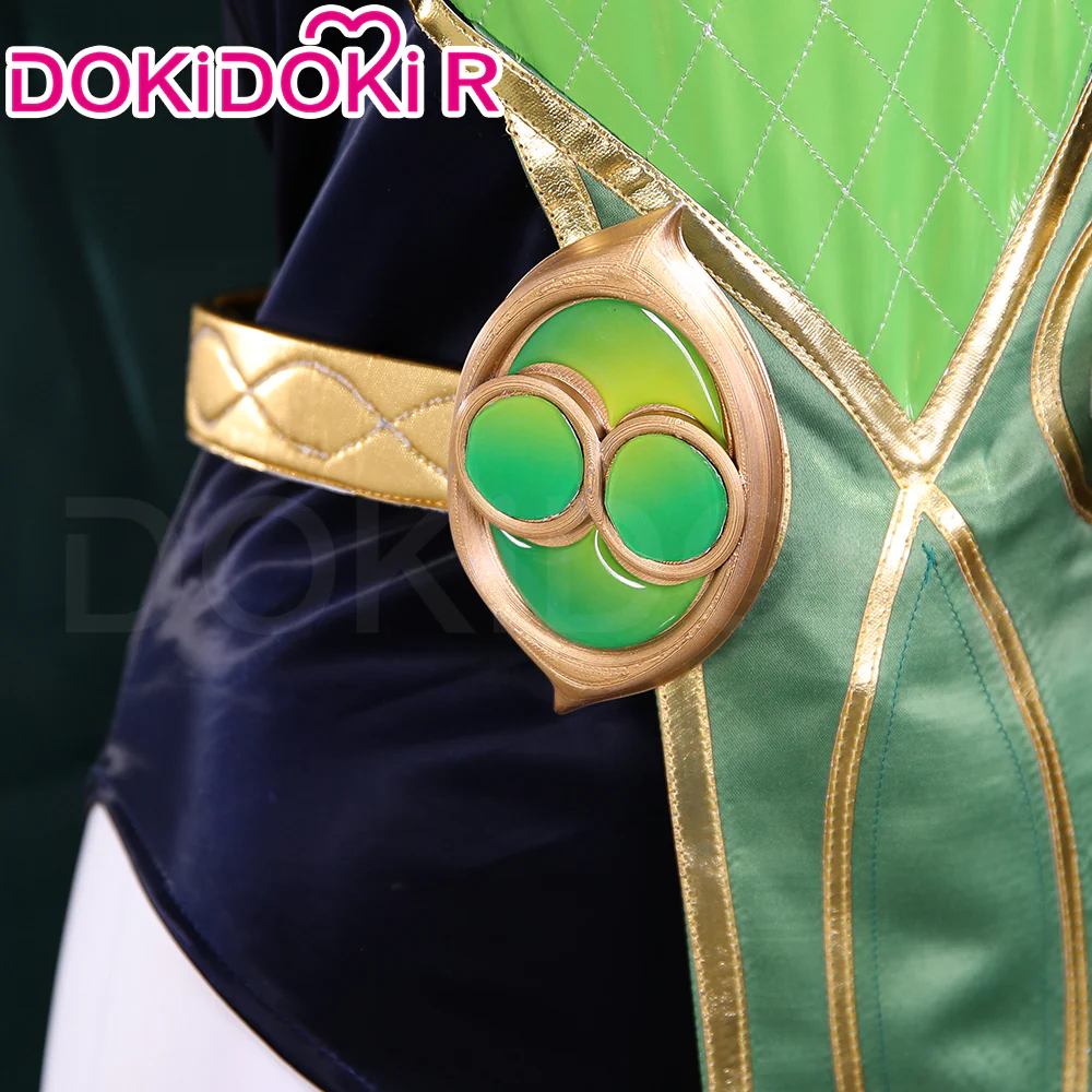 【Size S-3XL】DokiDoki-R Cosplay Costume Black Green Cloak Suit - Image 3