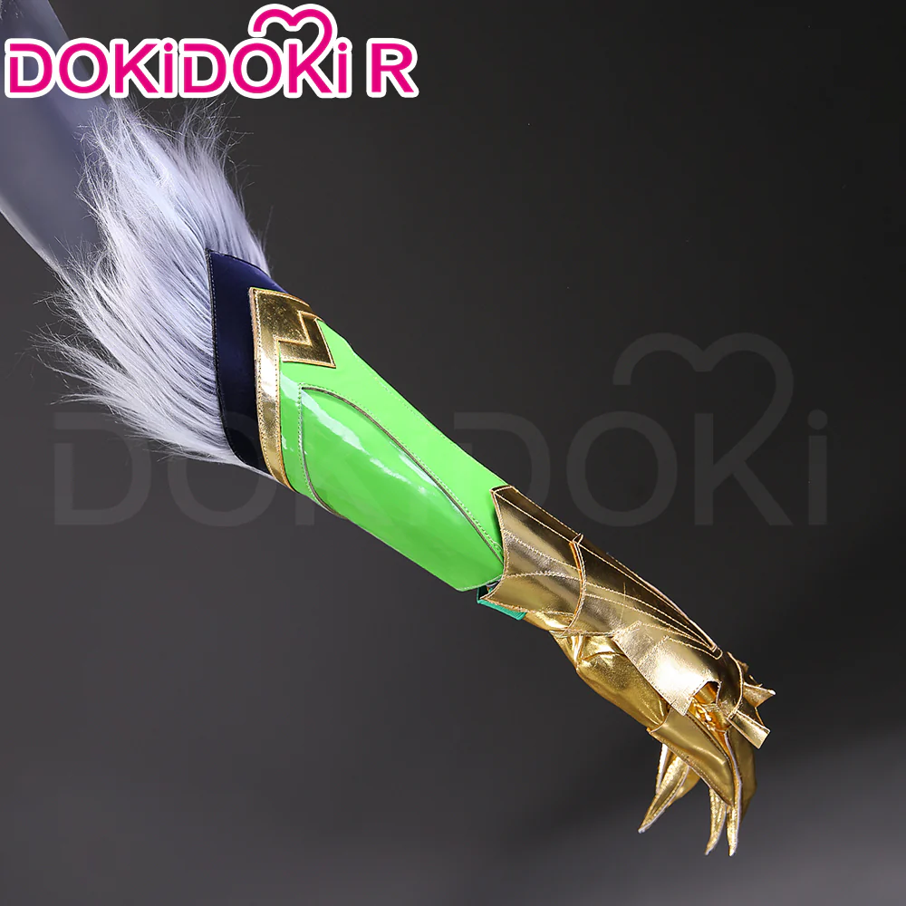 【Size S-3XL】DokiDoki-R Cosplay Costume Black Green Cloak Suit - Image 5