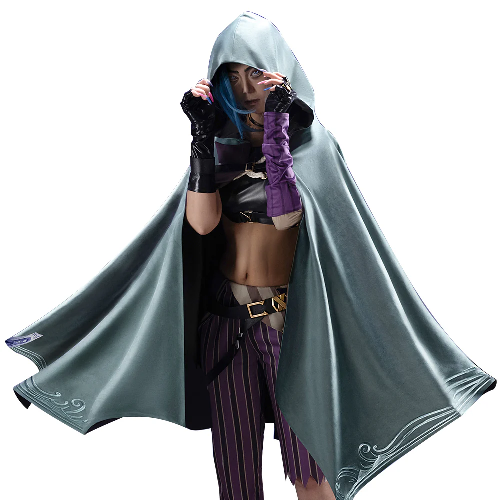 【Ready For Ship】【Size S-3XL】DokiDoki-R Game Cosplay Jinxx Cloak Cape - Image 4