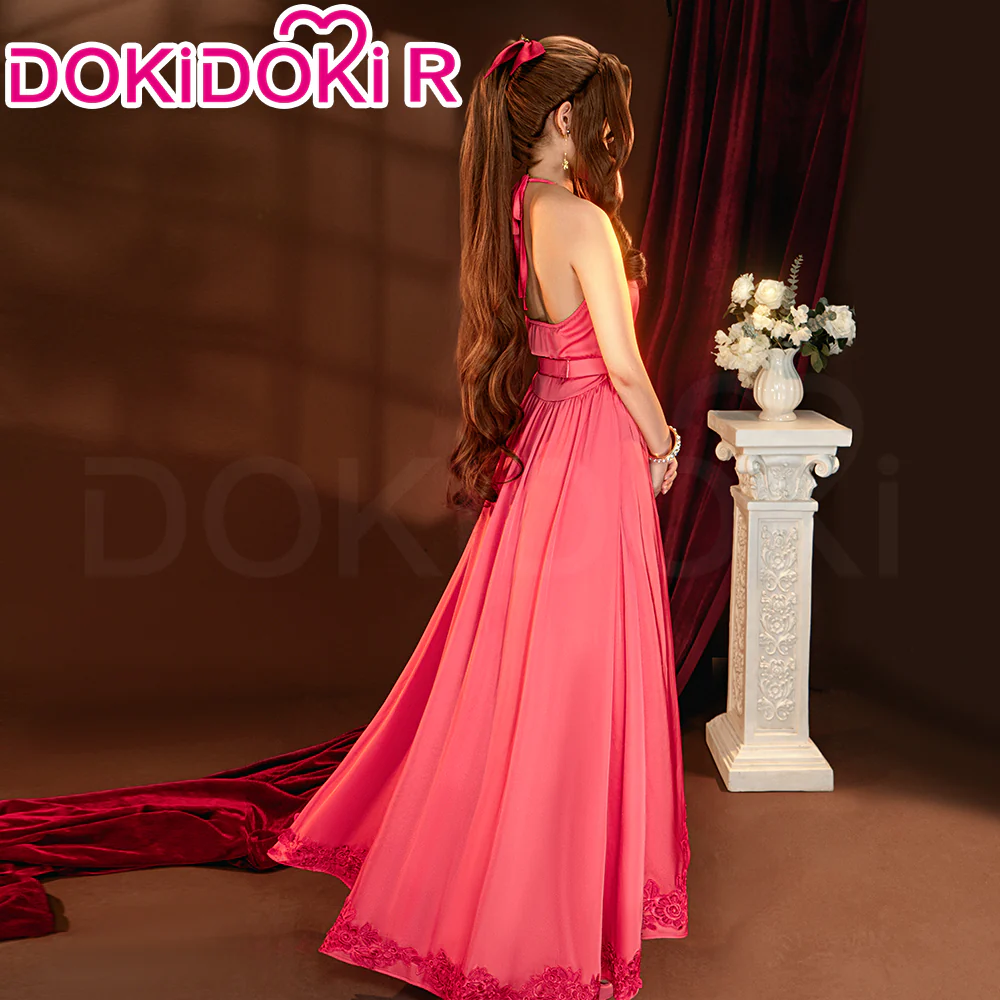 【Ready For Ship】【Size S-3XL】DokiDoki-R Game Cosplay Costume Aeritth Pink dress / Shoes - Image 3