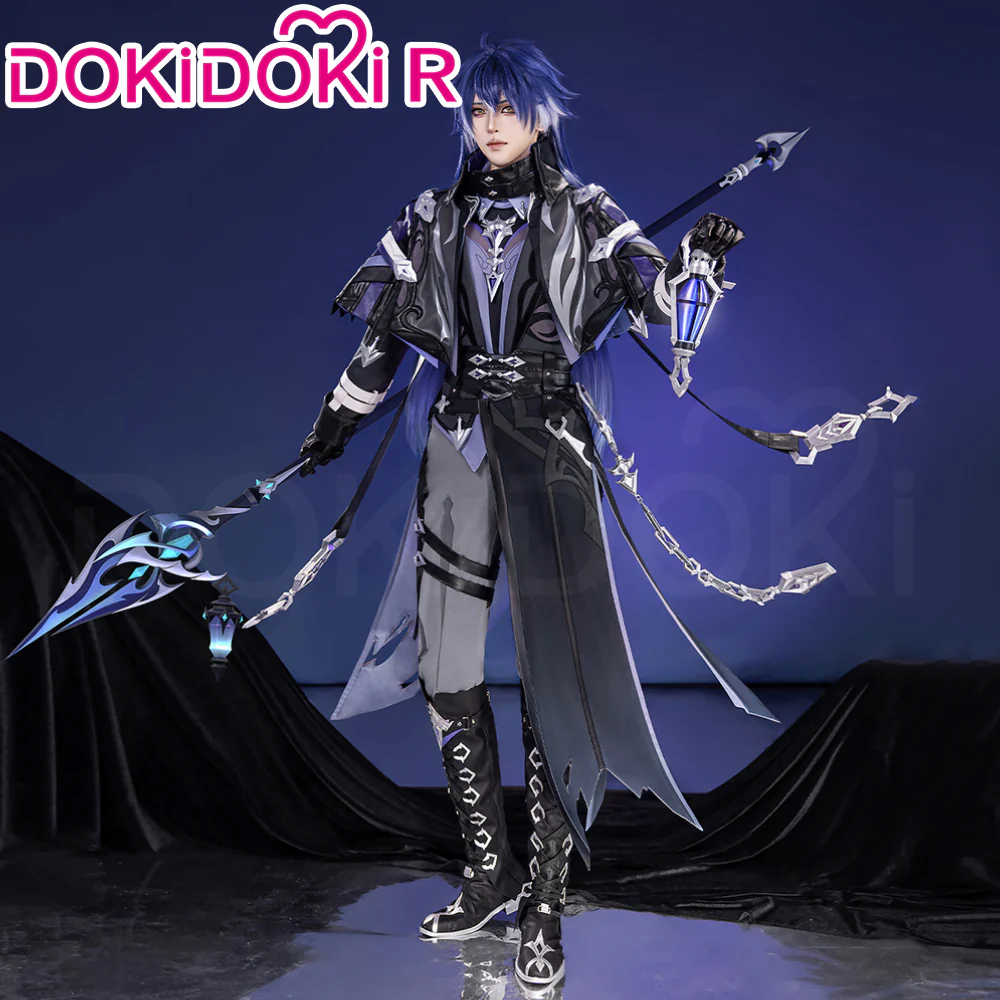 【Size S-2XL】DokiDoki-R Game Genshin Impact Cosplay Flins Costume Song of the Welkin Moon Kyryll Chudomirovich Flins Nod Krai