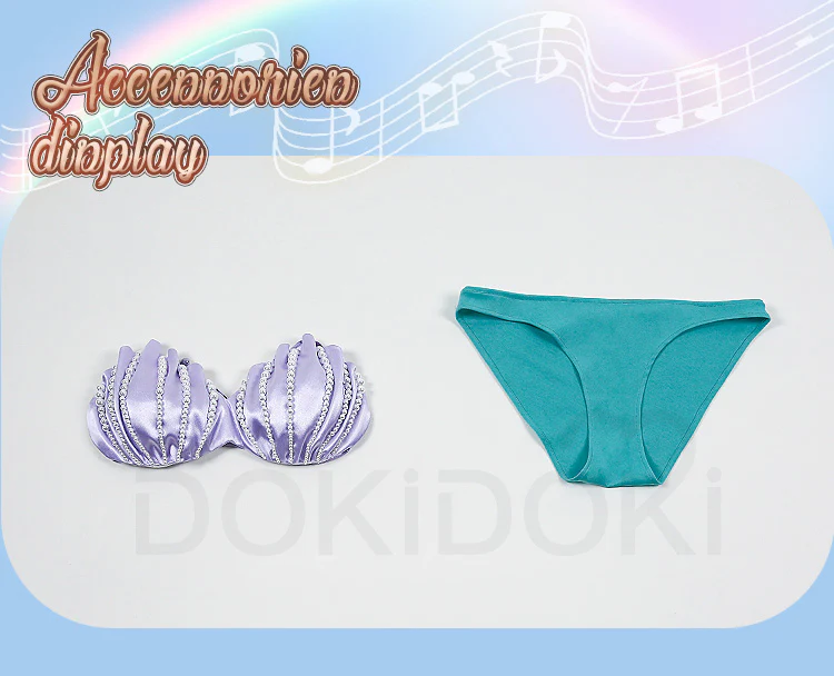 【 Ready For Ship】【Size S-3XL】【Last Batch】DokiDoki-R Moive The Little Mermaid Cosplay Ariel Doujin Swimsuit Costume - Image 8