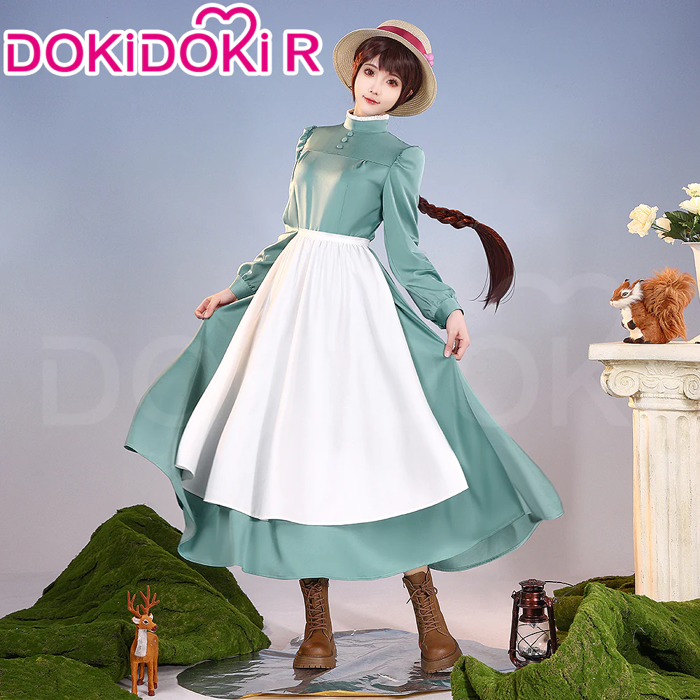 【Ready For Ship】【Last Batch】【Size S-4XL】DokiDoki-R Movie Cosplay Costume Dress Blue Green - Image 3