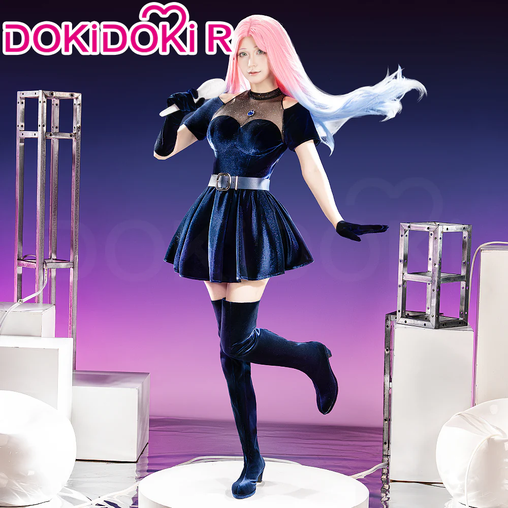 【Ready For Ship】【Size S-3XL】DokiDoki-R Music Video Cosplay Costume Black Dress R1