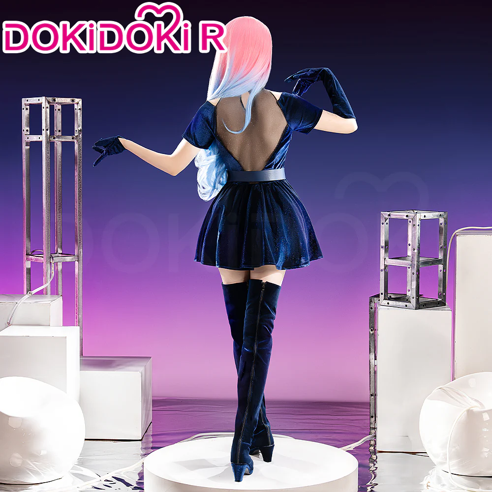 【Ready For Ship】【Size S-3XL】DokiDoki-R Music Video Cosplay Costume Black Dress R1 - Image 4
