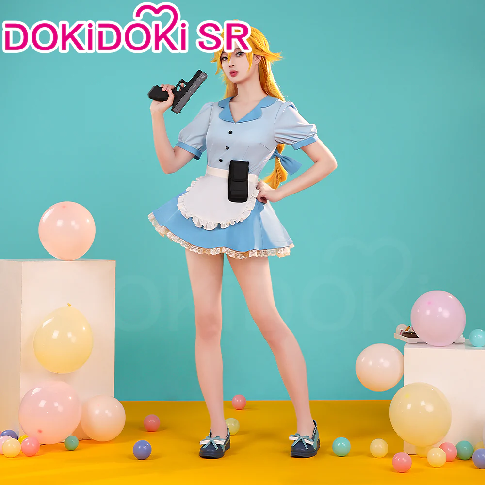 【Ready For Ship】【Last Batch】DokiDoki-SR Anime Cosplay Pink/Blue Costume Waitress Dress / Shoes - Image 5