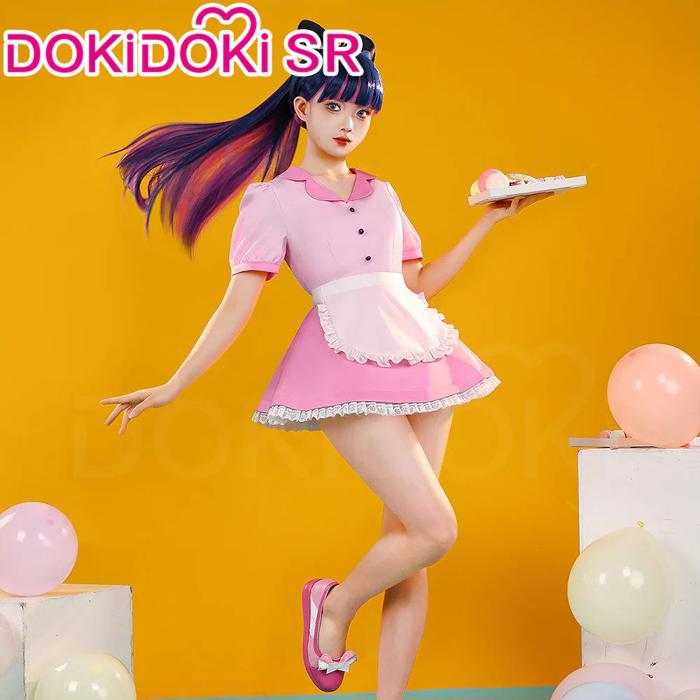 【Ready For Ship】【Last Batch】DokiDoki-SR Anime Cosplay Pink/Blue Costume Waitress Dress / Shoes - Image 6