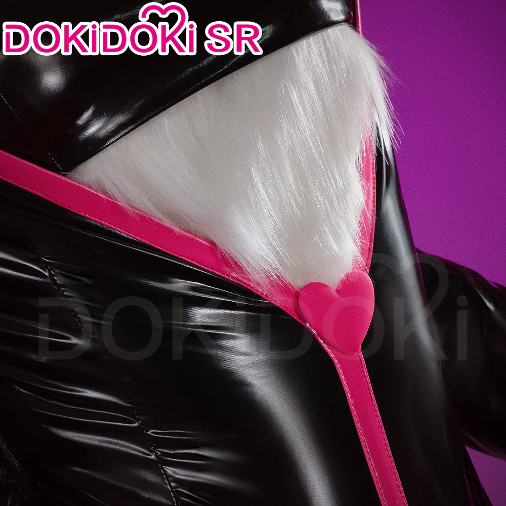 【Partially Ready For Ship】【Size S-3XL】DokiDoki-SR Anime Hell Hotel Cosplay Costume Black Leather Bodysuit Sexy - Image 3