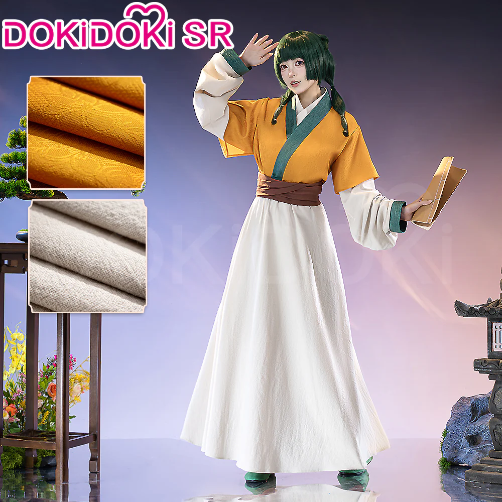 【Ready For Ship】【Size XS-3XL】DokiDoki-SR Anime The Apothecary Diaries Cosplay Maomao Maid Yellow Costume Mao Mao
