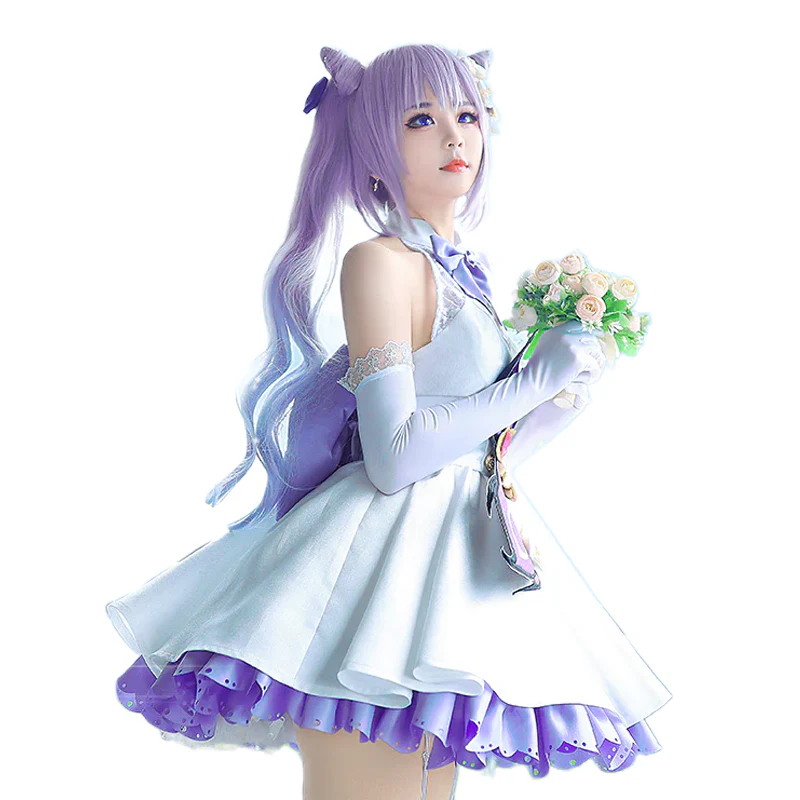【in stock】DokiDoki-R Game Genshin Impact Cosplay Keqing Wedding Dress - Image 6