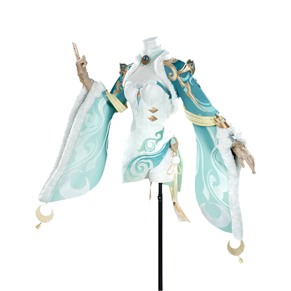 【Size S-XL】DokiDoki-R Game Genshin Impact Cosplay Zi Bai Costume White Horse Adeptus Zibai Luna IV - Image 5