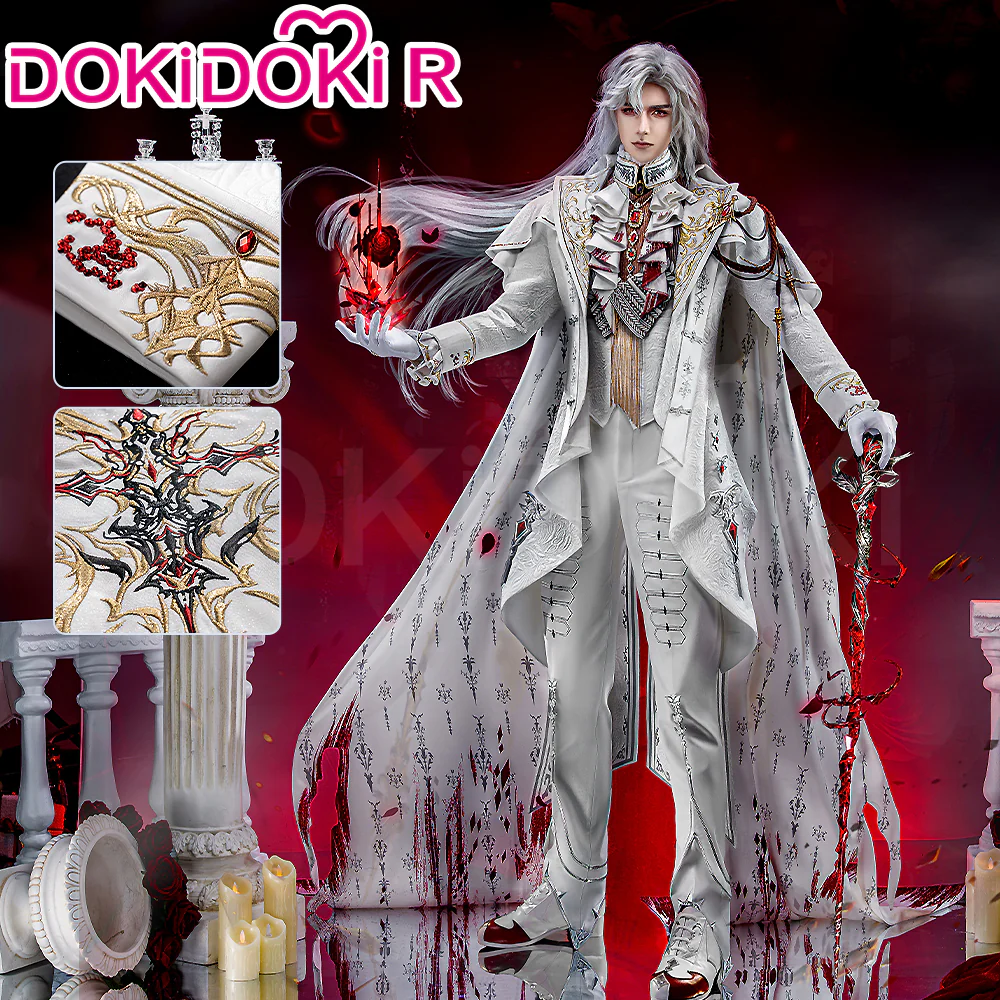 【Size XS-2XL】DokiDoki-R Game Love And Deepspace Cosplay Sylus Crimson Departure Costume  Crimson Rapture Crimson Feast Silverwing Fiend