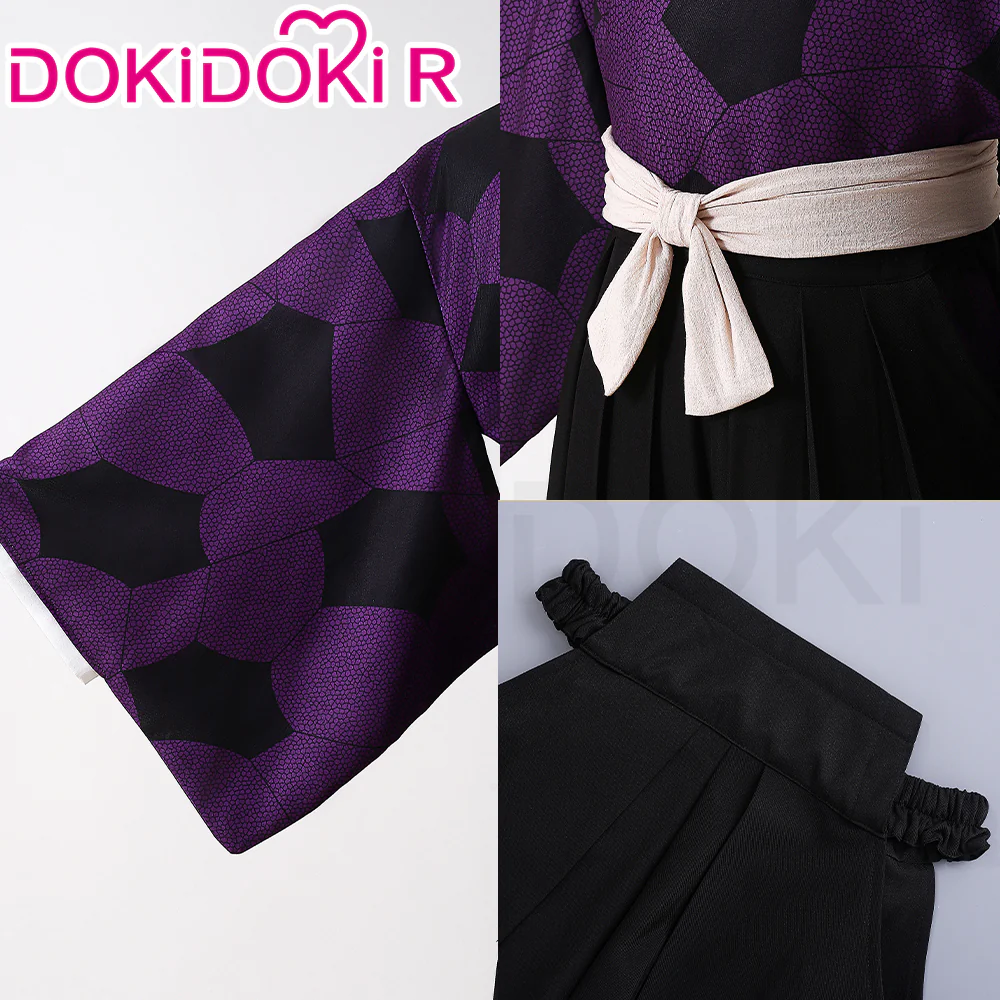 【Size XS-2XL】DokiDoki-R Anime Cosplay Costume Black Purple Costume - Image 4
