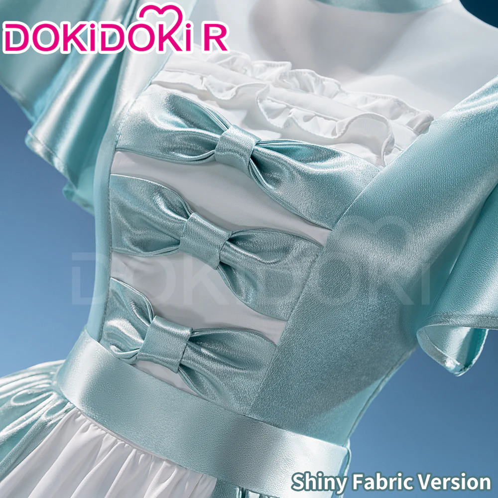 【Size XS-2XL】DokiDoki-R Anime Cosplay Friiereen Costume Shiny / Matte Mint Green Dress - Image 4