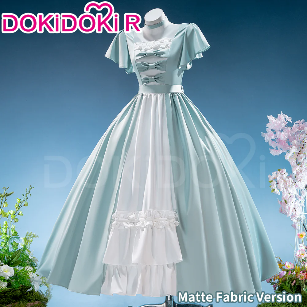 【Size XS-2XL】DokiDoki-R Anime Cosplay Friiereen Costume Shiny / Matte Mint Green Dress - Image 6