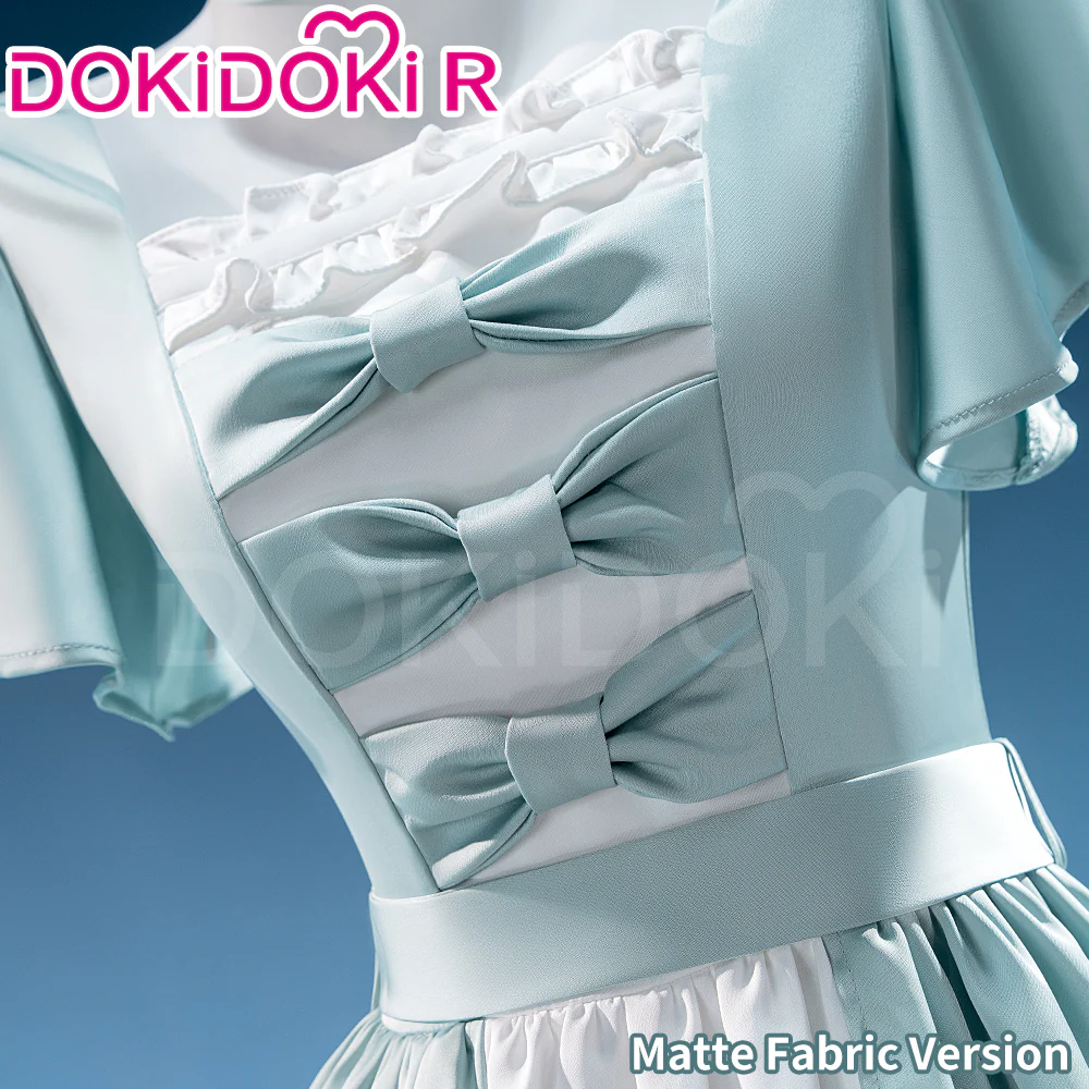 【Size XS-2XL】DokiDoki-R Anime Cosplay Friiereen Costume Shiny / Matte Mint Green Dress - Image 8