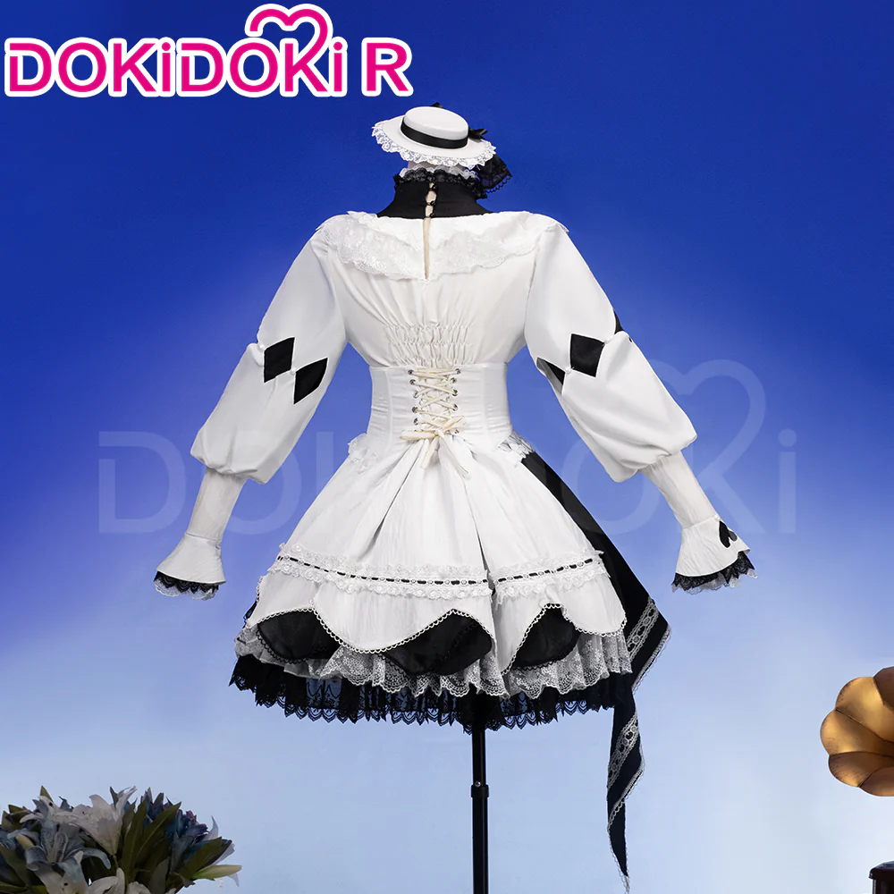 【Size XS-2XL】DokiDoki-R Game Cosplay Asahinaa Mafuyuu Costume Black White Dress Nightchord at 25:00 The Taste Of Authentic Ikayaki - Image 2