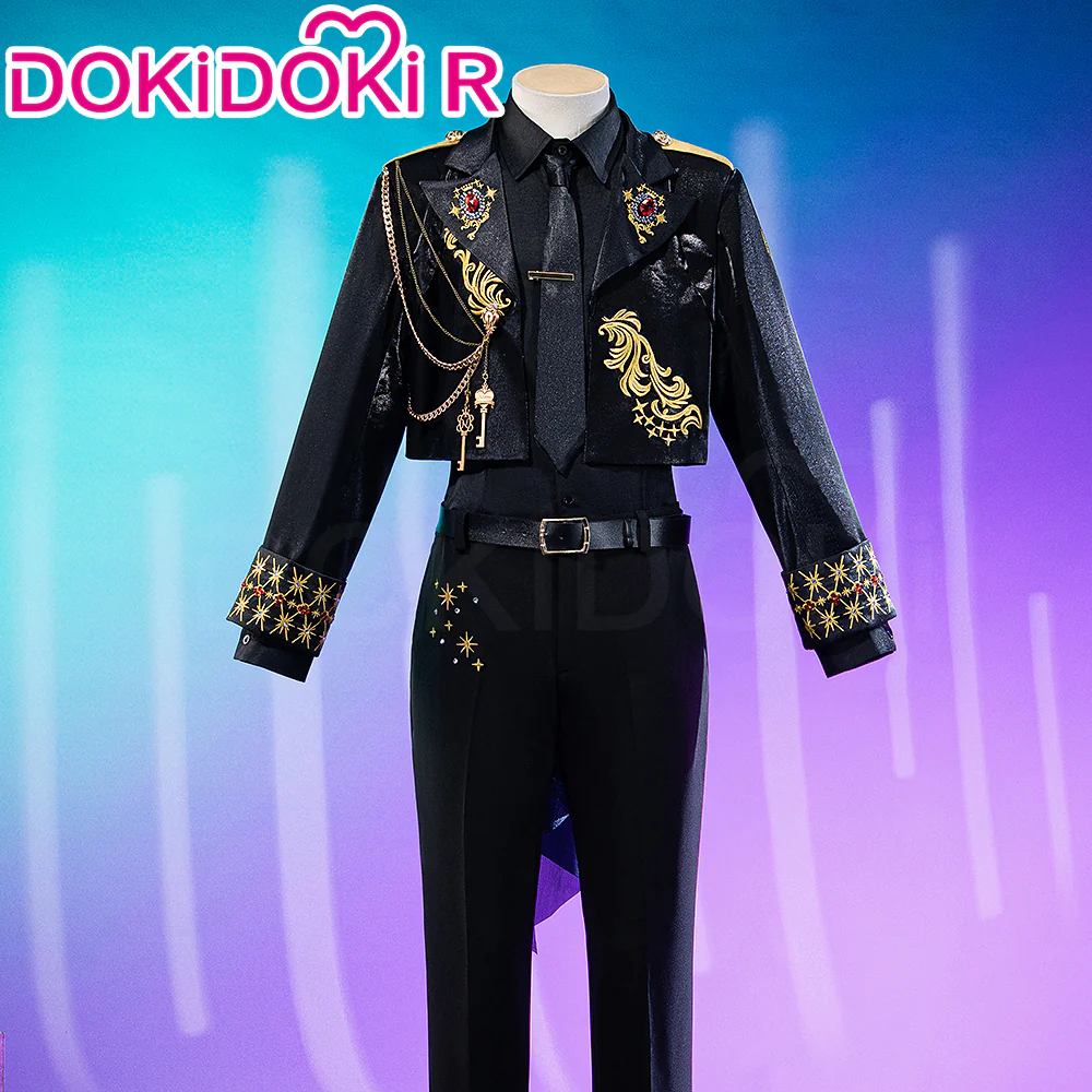 【Size XS-2XL】Dokidoki-R Game Cosplay Black Suit Costume 5th Anniversary
