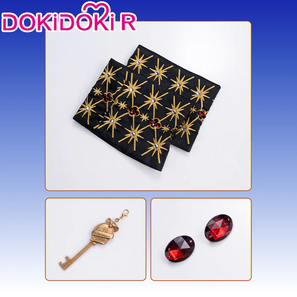 【Size XS-2XL】Dokidoki-R Game Cosplay Black Suit Costume 5th Anniversary - Image 10