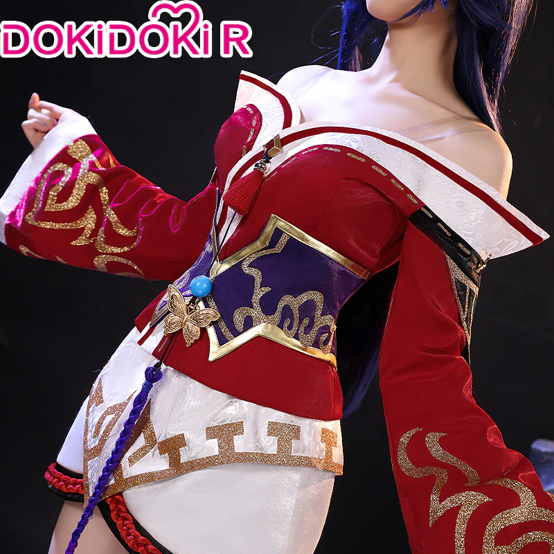 【Costume Ready For Ship】【Size XS-2XL】DokiDoki-R Game Cosplay Costume Red Dress Fox - Image 2