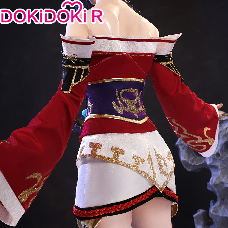 【Costume Ready For Ship】【Size XS-2XL】DokiDoki-R Game Cosplay Costume Red Dress Fox - Image 4