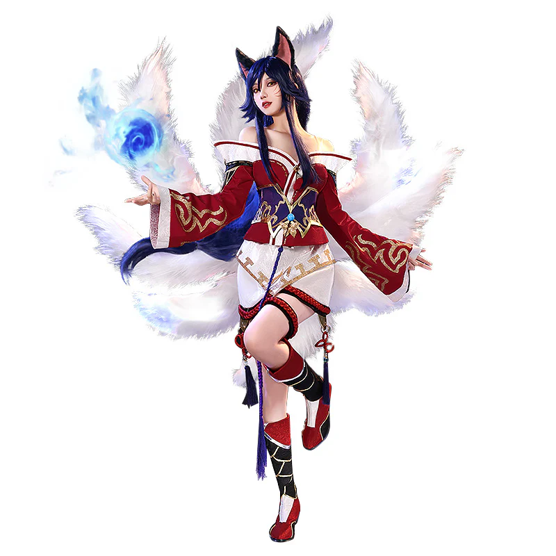 【Costume Ready For Ship】【Size XS-2XL】DokiDoki-R Game Cosplay Costume Red Dress Fox - Image 5