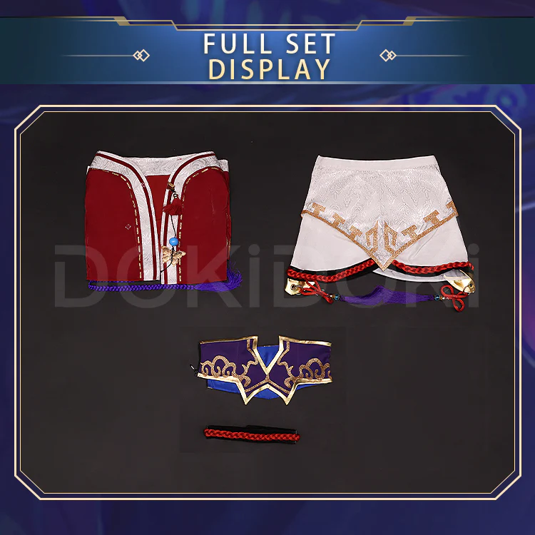 【Costume Ready For Ship】【Size XS-2XL】DokiDoki-R Game Cosplay Costume Red Dress Fox - Image 7