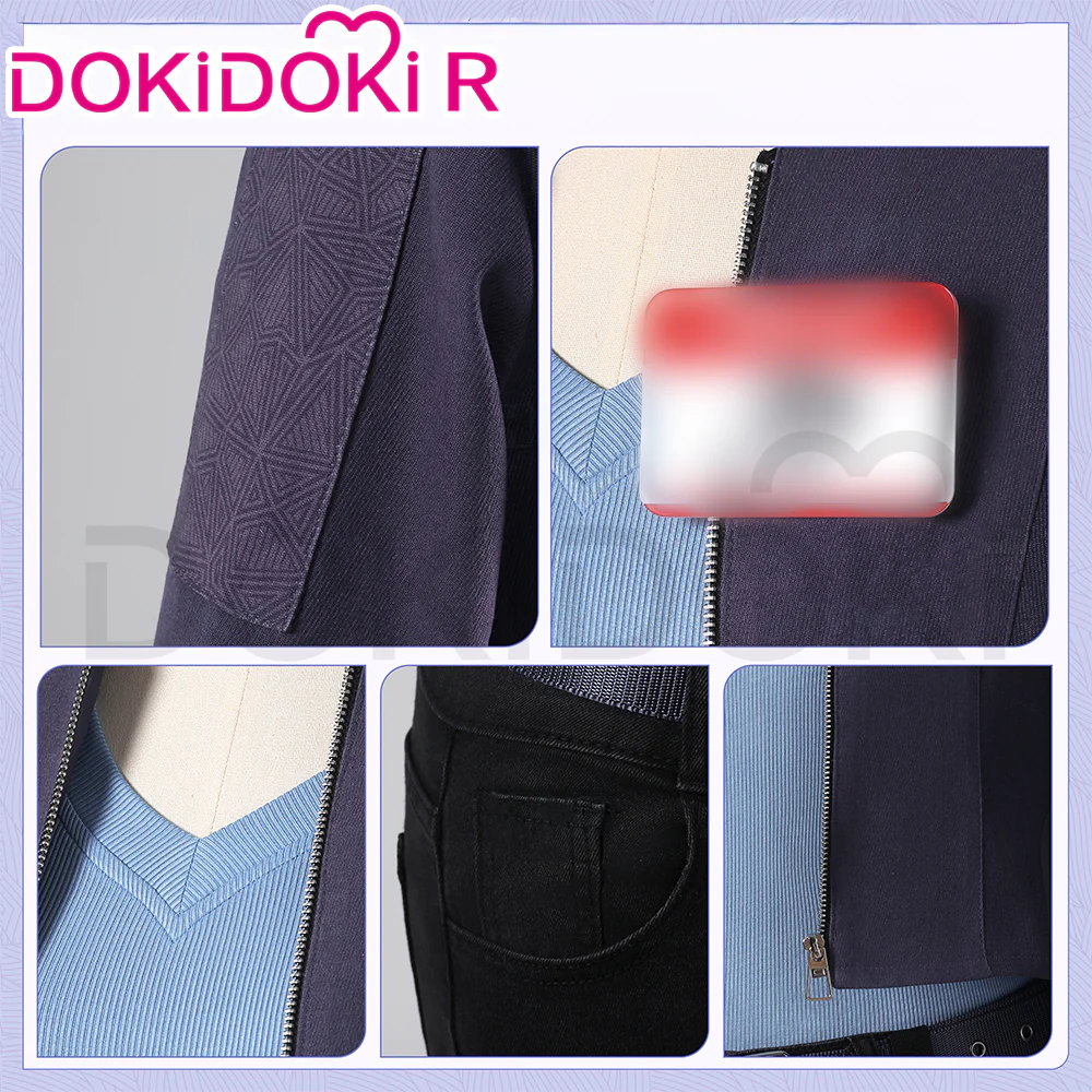 【Size XS-2XL】DokiDoki-R Movie Anime Cosplay Costume Daily Suit Jacket Jeans - Image 2
