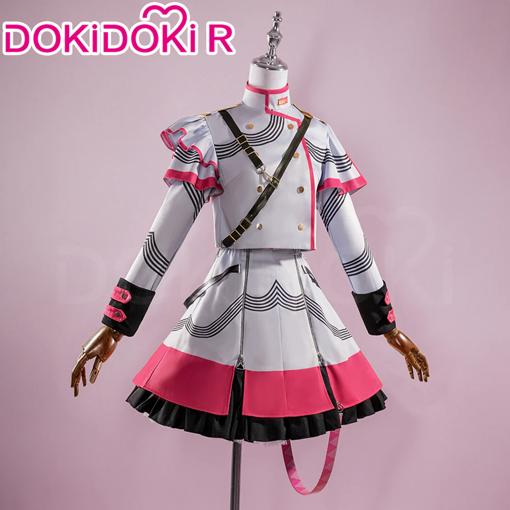 【Size XS-2XL】DokiDoki-R Project DIVA 2nd Cosplay Costume Grey Pink