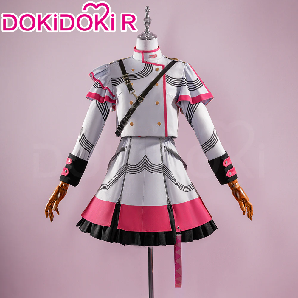 【Size XS-2XL】DokiDoki-R Project DIVA 2nd Cosplay Costume Grey Pink - Image 2