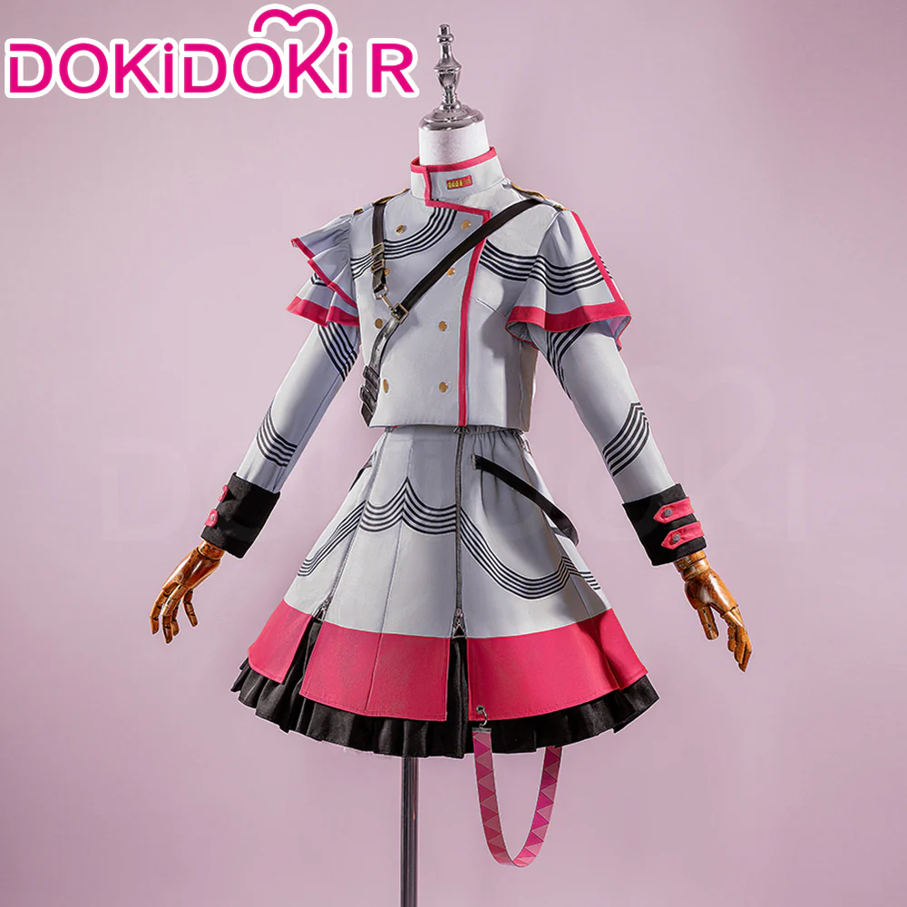 【Size XS-2XL】DokiDoki-R Project DIVA 2nd Cosplay Costume Grey Pink - Image 3